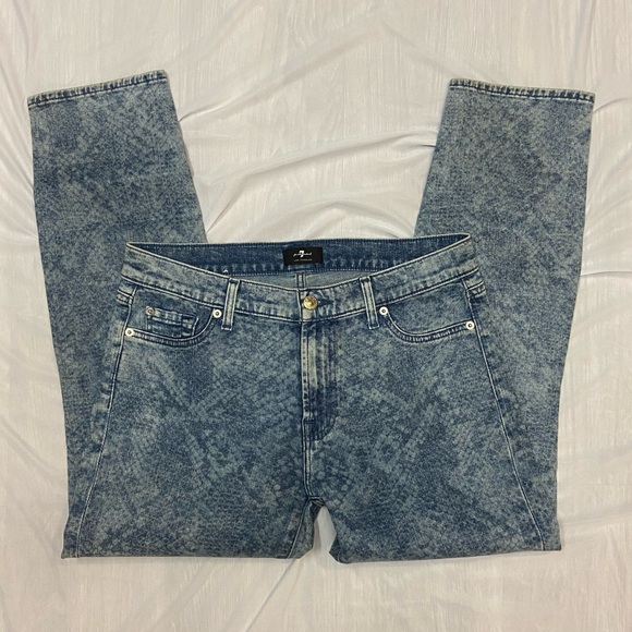 7 for all mankind snakeskin jeans - Picture 2 of 8